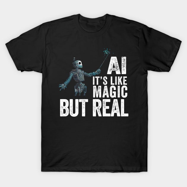 Artificial Intelligence Robot - Funny AI T-Shirt by KawaiiFoodArt